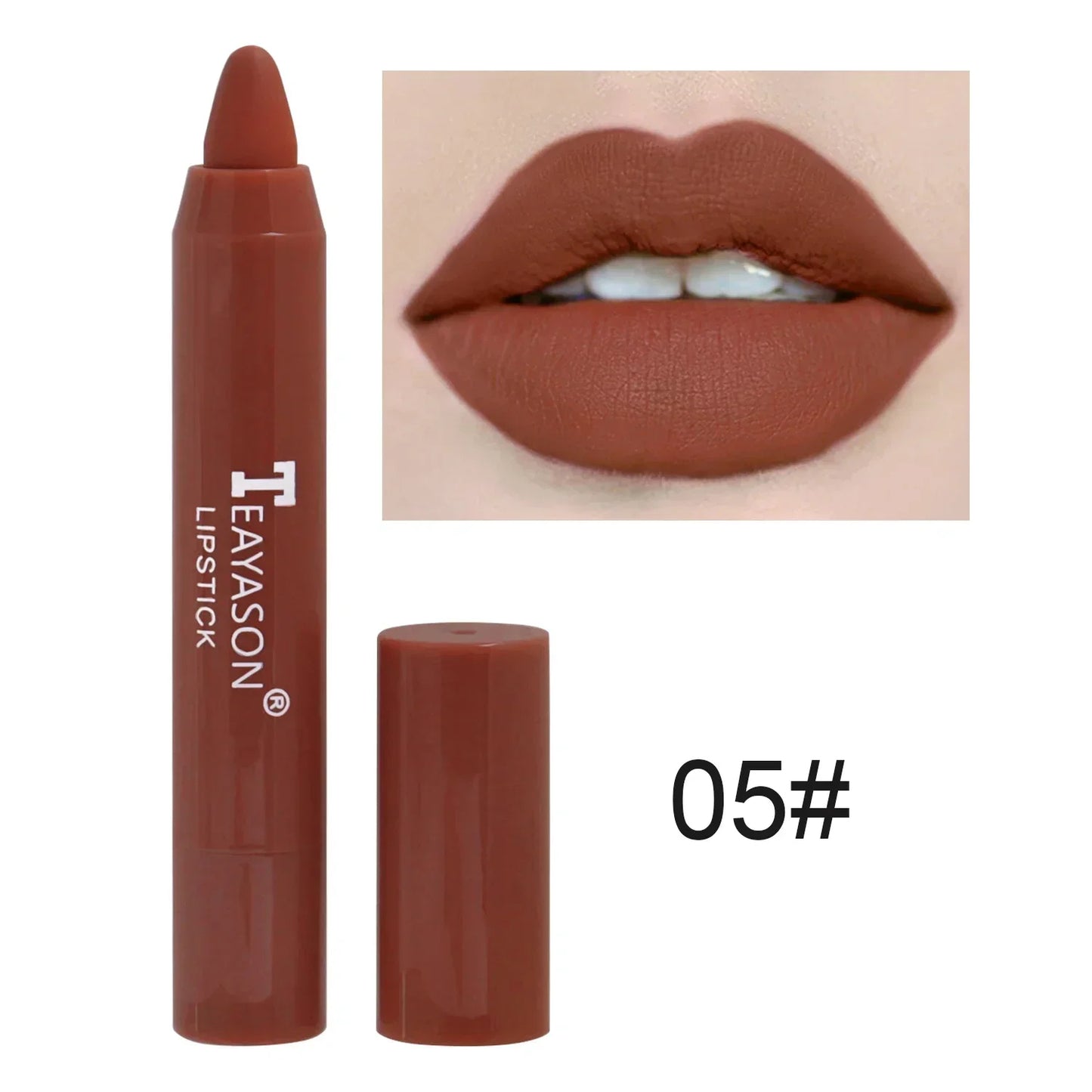 04.- Lápiz Delineador de labios mate, resistente al agua, 12 colores, tinte de contorno rojo Sexy, lápiz labial duradero, antiadherente, delineador de labios, maquillaje cosmético