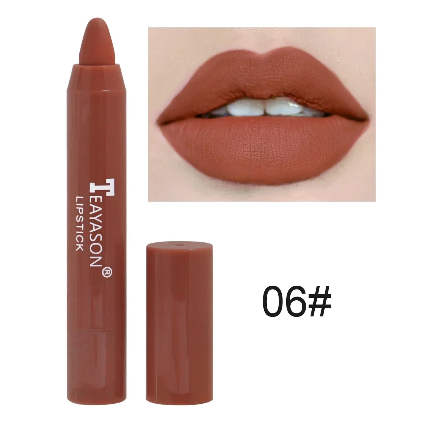 04.- Lápiz Delineador de labios mate, resistente al agua, 12 colores, tinte de contorno rojo Sexy, lápiz labial duradero, antiadherente, delineador de labios, maquillaje cosmético