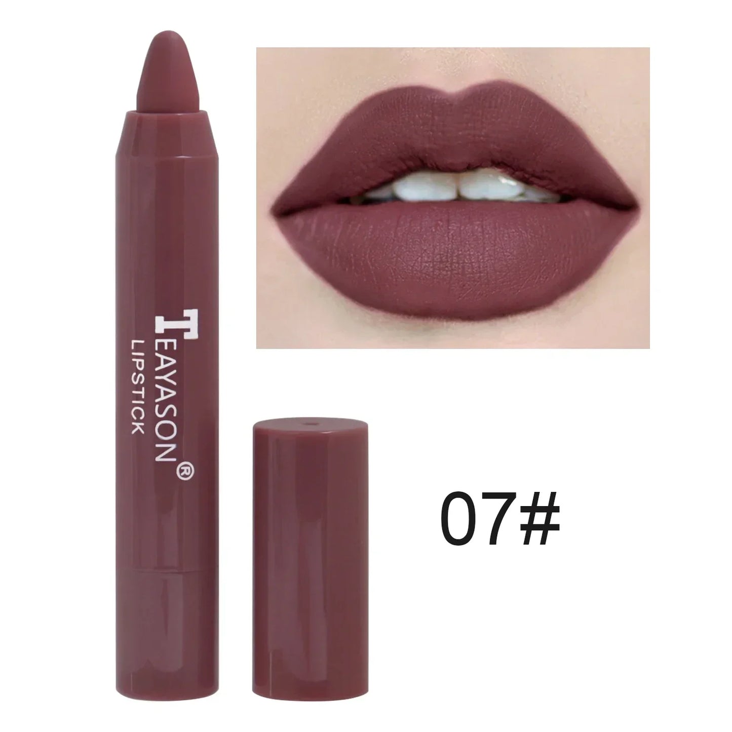 04.- Lápiz Delineador de labios mate, resistente al agua, 12 colores, tinte de contorno rojo Sexy, lápiz labial duradero, antiadherente, delineador de labios, maquillaje cosmético