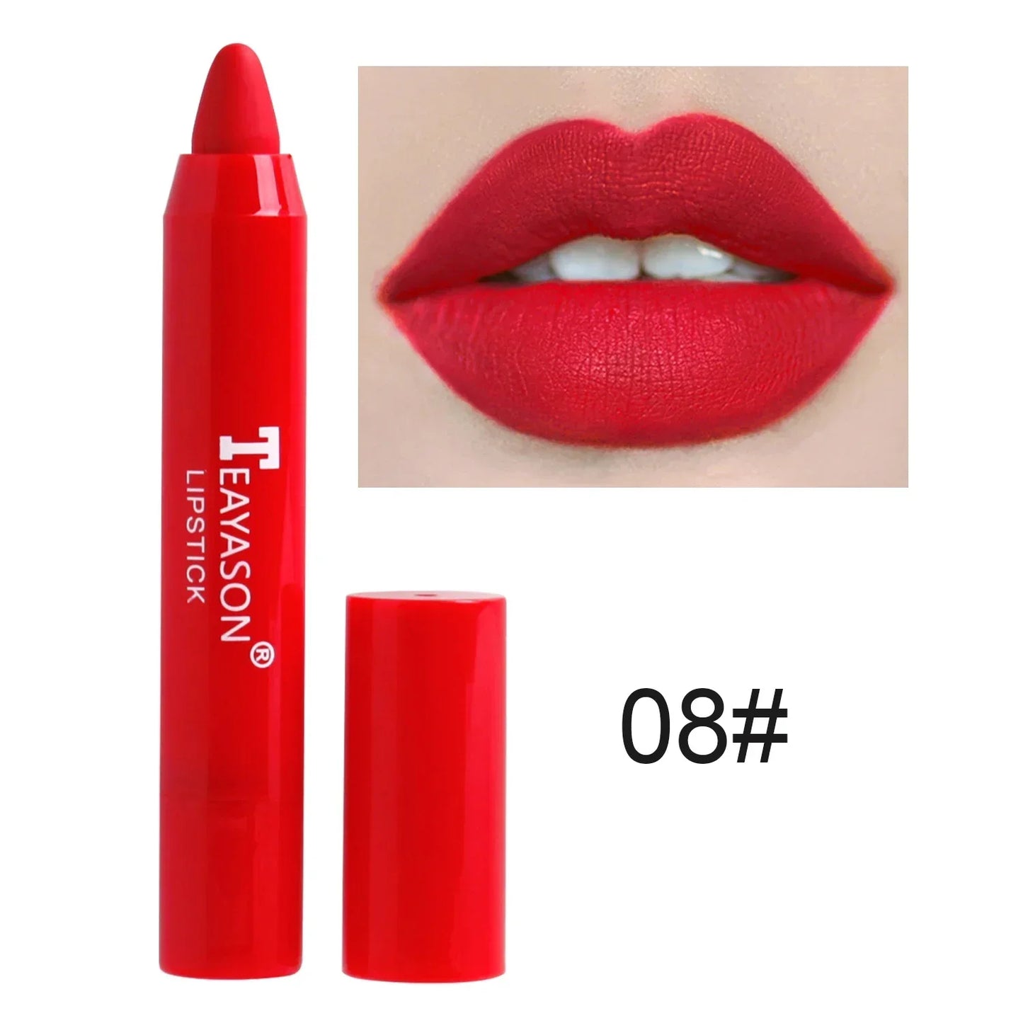 04.- Lápiz Delineador de labios mate, resistente al agua, 12 colores, tinte de contorno rojo Sexy, lápiz labial duradero, antiadherente, delineador de labios, maquillaje cosmético