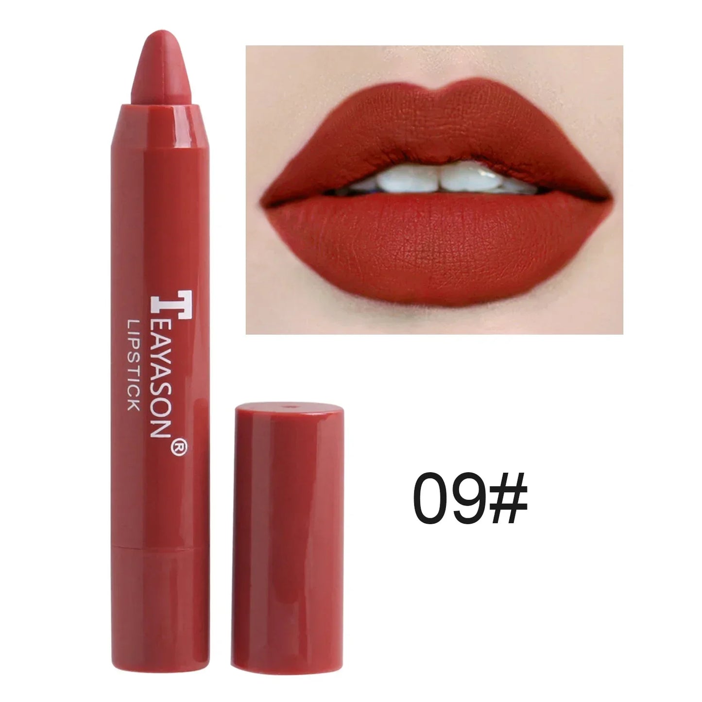 04.- Lápiz Delineador de labios mate, resistente al agua, 12 colores, tinte de contorno rojo Sexy, lápiz labial duradero, antiadherente, delineador de labios, maquillaje cosmético