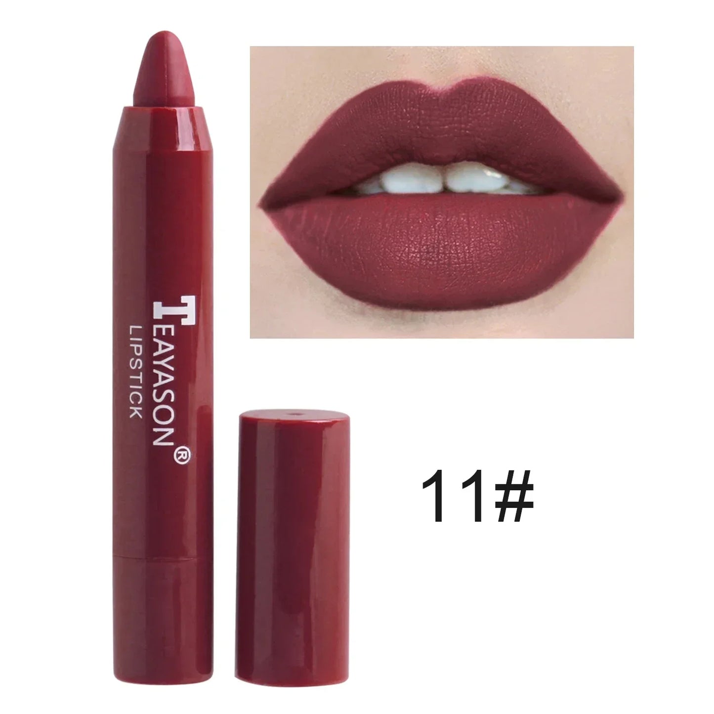 04.- Lápiz Delineador de labios mate, resistente al agua, 12 colores, tinte de contorno rojo Sexy, lápiz labial duradero, antiadherente, delineador de labios, maquillaje cosmético