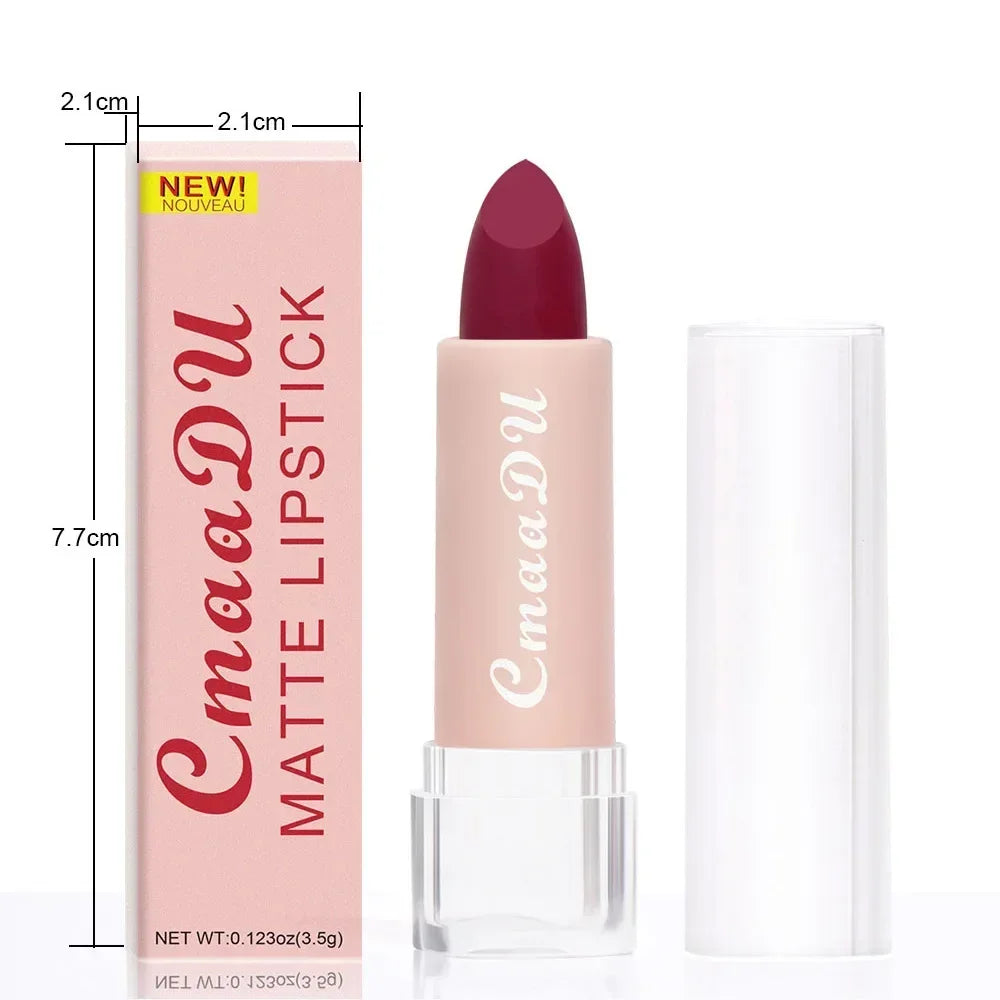 07,- Maquillaje de lápiz labial para mujeres Envío gratis Cosméticos resistentes al agua de larga duración Maquillaje coreano Lápiz labial mate