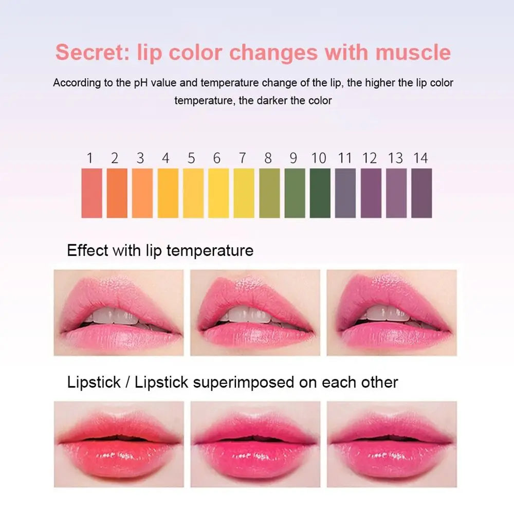 08.- Lápiz labial rosa azul, bálsamo hidratante labial que cambia de Color con la temperatura, taza antiadherente, impermeable, bloqueo de Color, cuidado de labios duradero