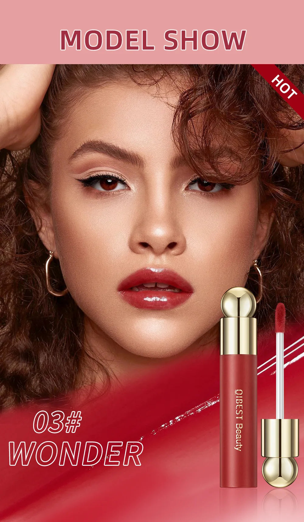 05.- Lápiz labial líquido rojo desnudo mate espejo resistente al agua cristal rosa oscuro marrón brillo de labios tinte de labios duradero esmalte labios maquillaje cosmético