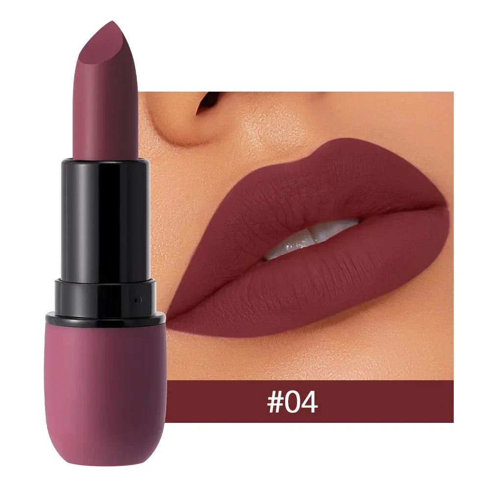 12.- Lápiz labial mate Sexy, 6 colores, resistente al agua, larga duración, Color, delineador de labios de terciopelo antiadherente, lápiz de maquillaje para mujer, cosméticos