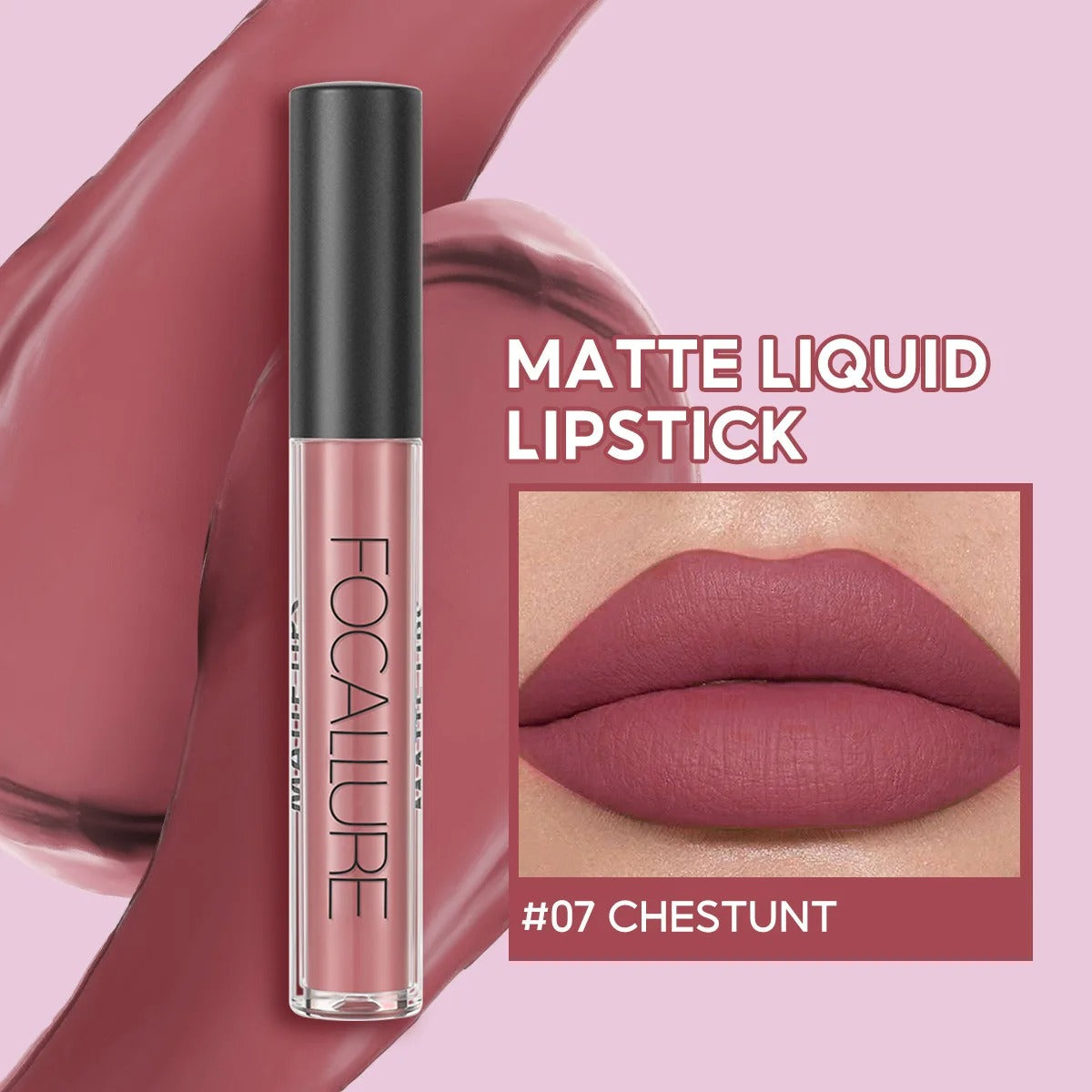 03.- Color mate terciopelo brillo de labios de larga duración impermeable desnudo antiadherente taza líquido lápiz labial mujeres maquillaje de labios cosméticos